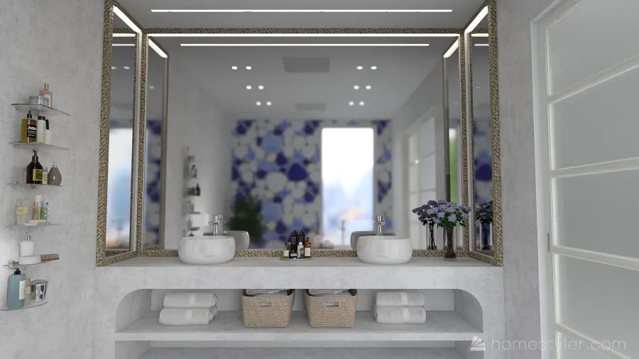 Costal Bathroom 2 3d design renderings