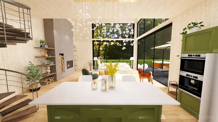#EcoHomeContest - Maison contemporaine en bois 3d design renderings