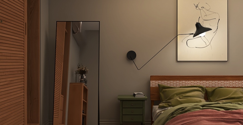 Alyona's Bedroom 3d design renderings
