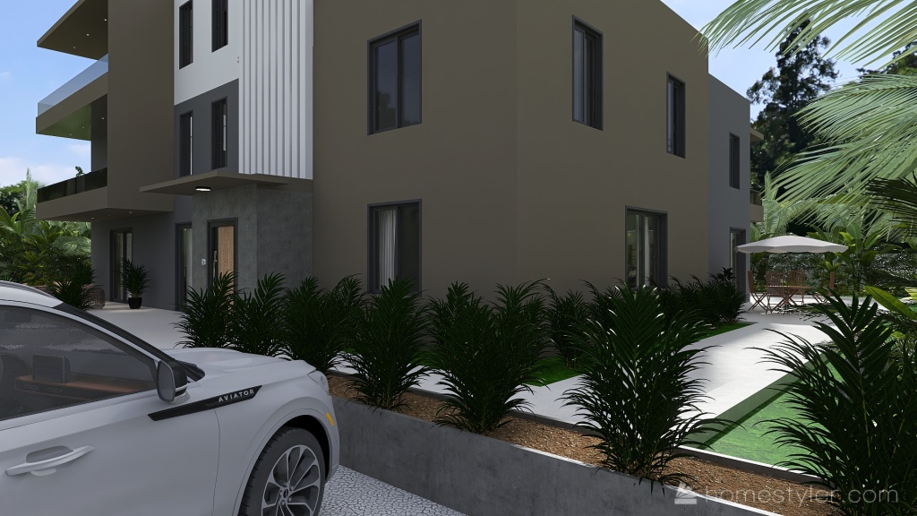 Modern 3 story luxury house 3d design renderings