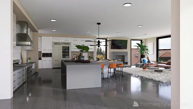 California house 3d design renderings