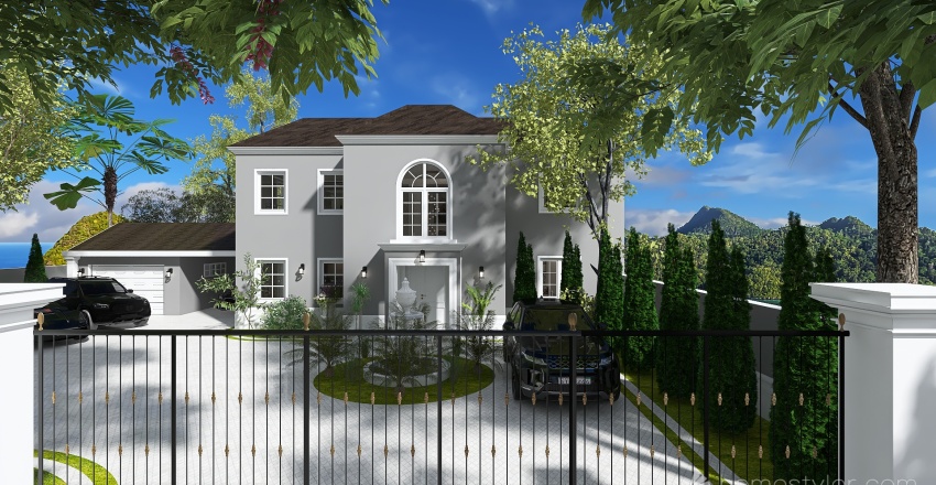 House by the ocean beach luxery 3d design renderings