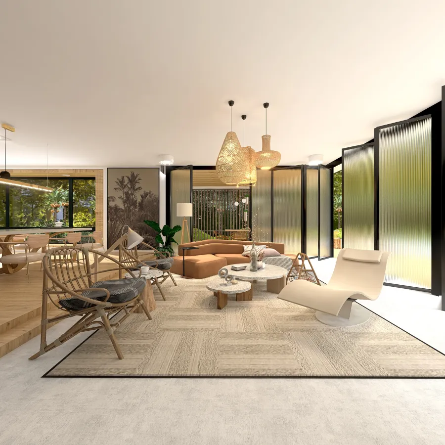 Kitchen & Dining/Living Room/Entry 3d design renderings
