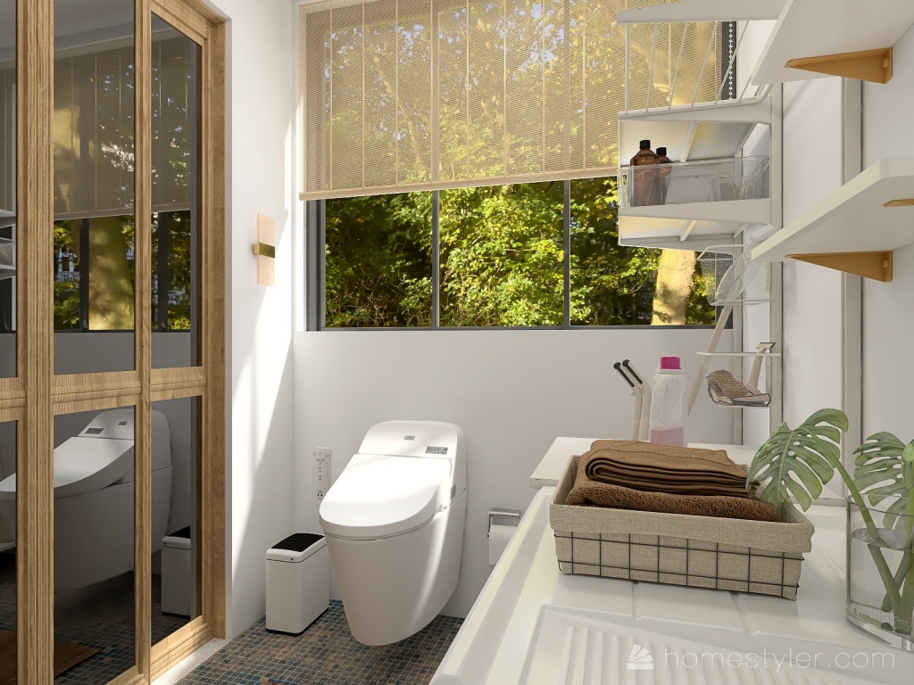 Toilet/Laundry/Utility 3d design renderings