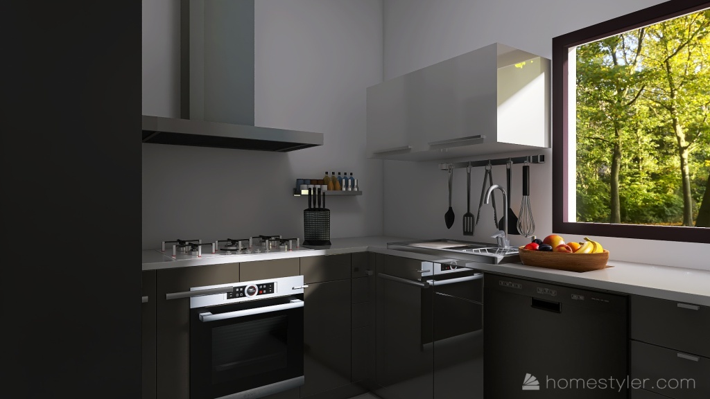 cucina moderna 3d design renderings