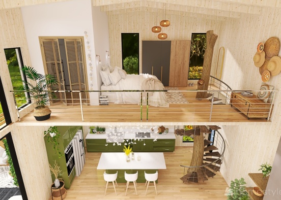 #EcoHomeContest - Maison contemporaine en bois Design Rendering
