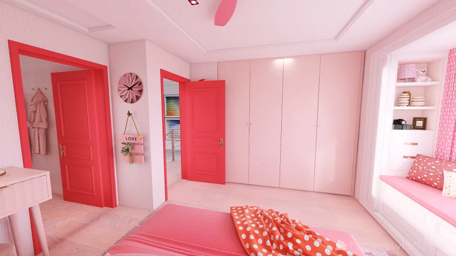 ArtDeco Master Bedroom 3d design renderings