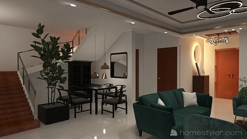 LivingDiningRoom 3d design renderings