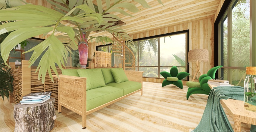 #EcoHomeContest - A house in a tree 3d design renderings