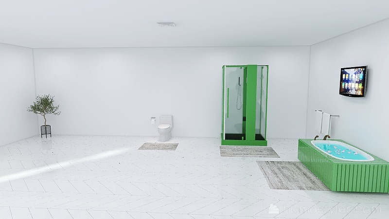 Master Bedroom and Bathroom 3d design renderings
