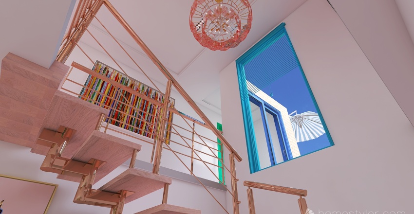ArtDeco Stairwell 3d design renderings