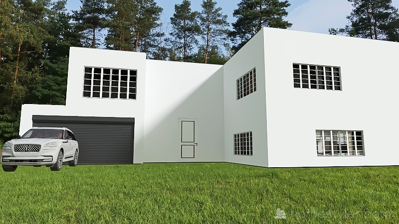 white stony house 3d design renderings