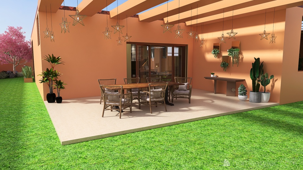 Wrap Around Courtyard 3d design renderings