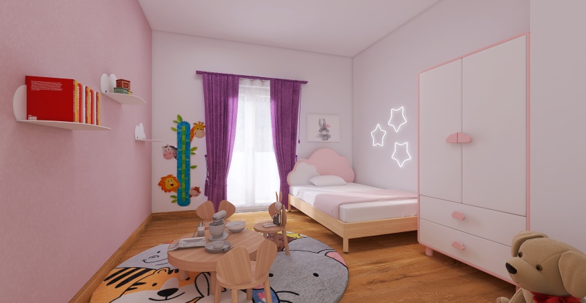 Camera dei bambini 3d design renderings