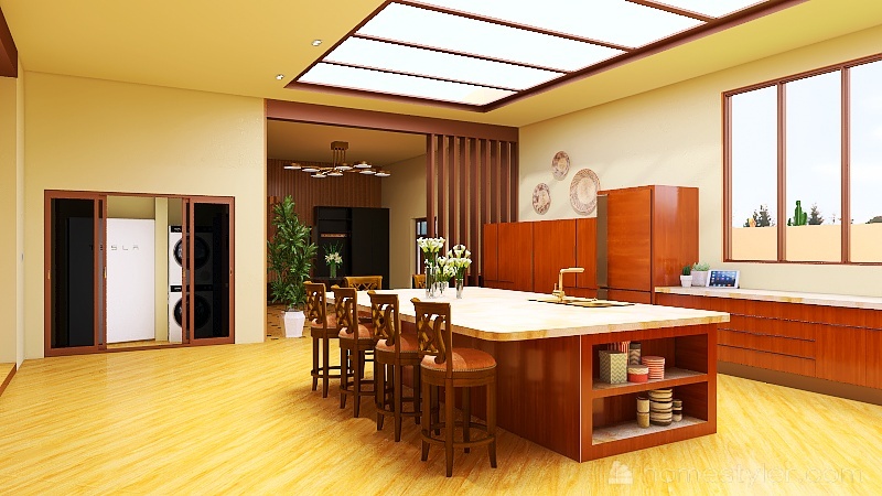 Entry/Kitchen 3d design renderings