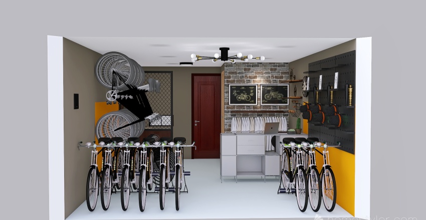 Bike Shop second option 3d design renderings