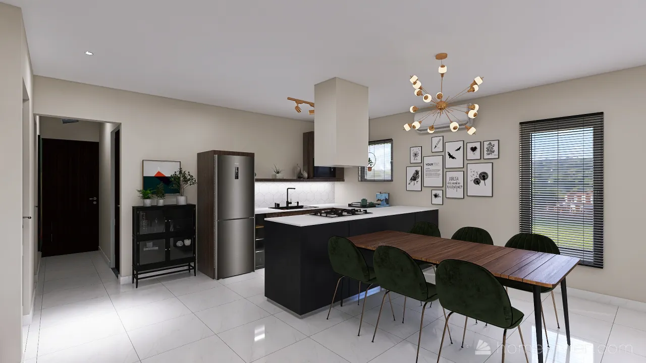 LivingDiningRoom 3d design renderings