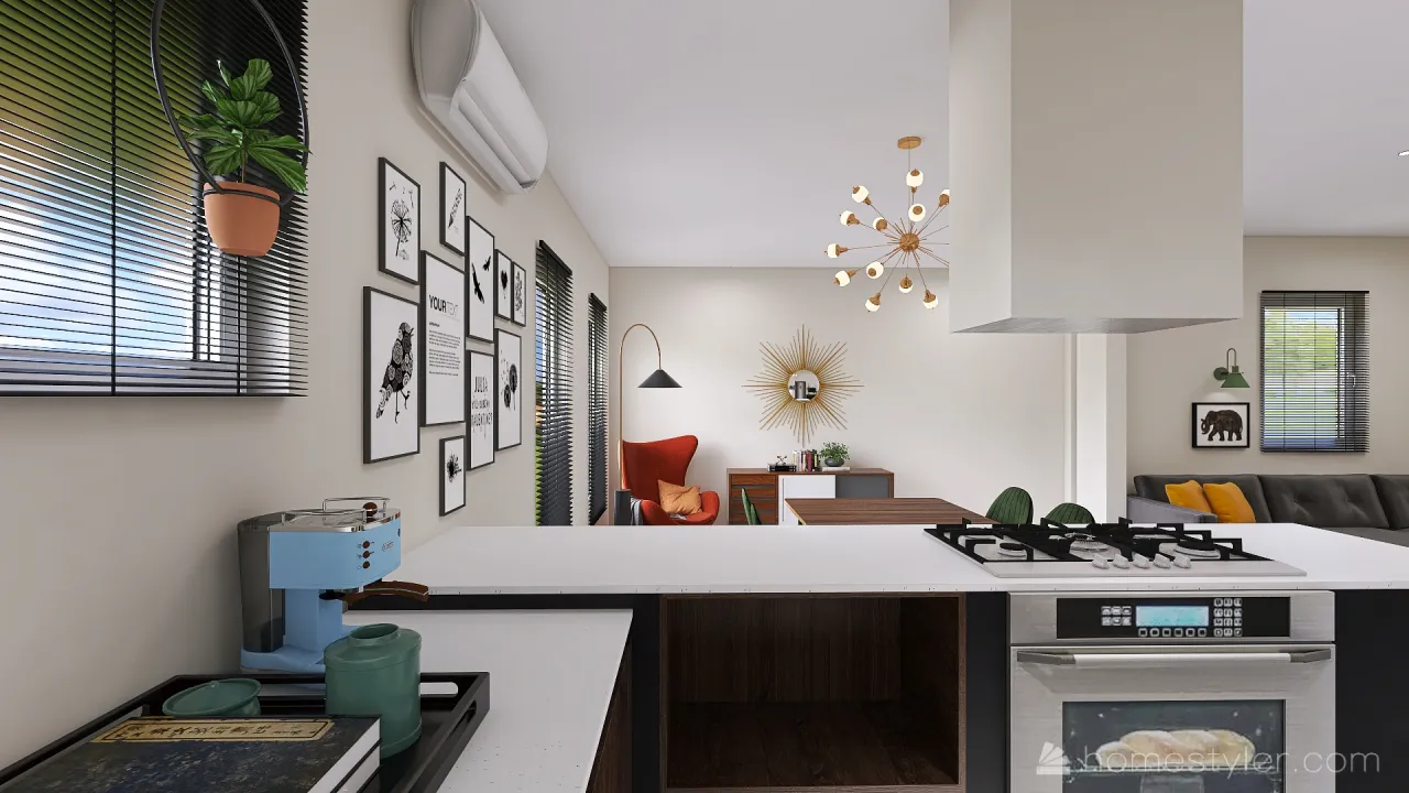 LivingDiningRoom 3d design renderings