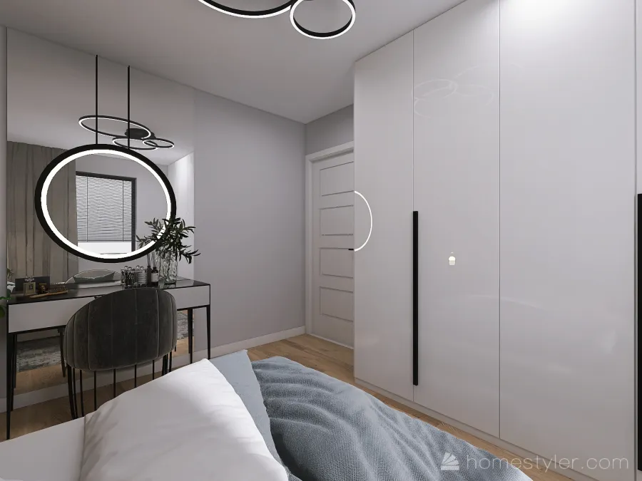 szarości - mieszkanie Warszawa 3d design renderings