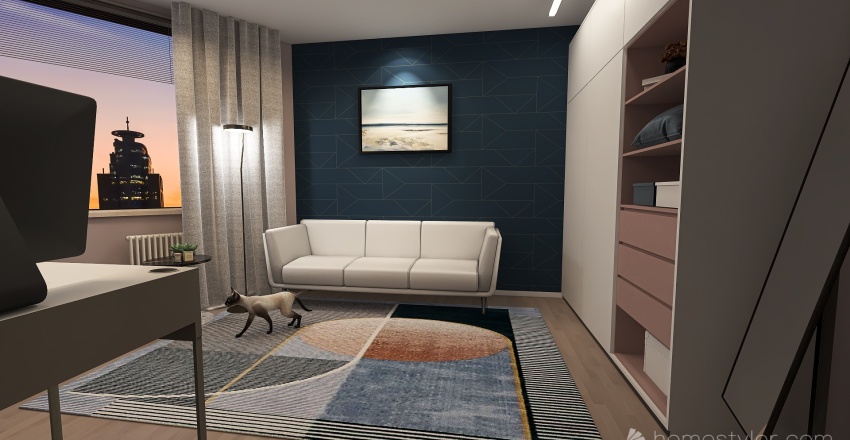 Комната Арины 3d design renderings