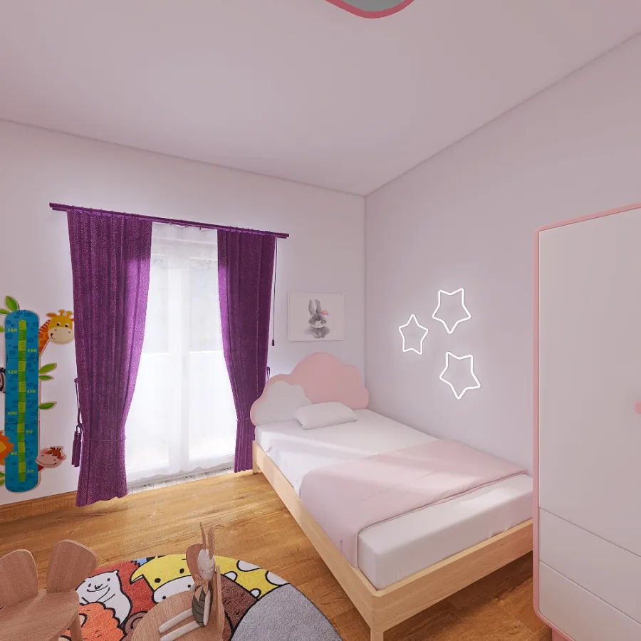 Camera dei bambini 3d design renderings