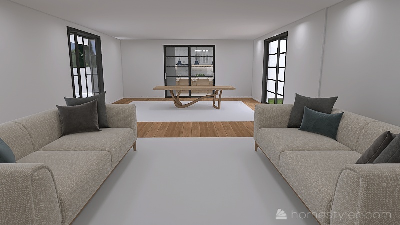 Ático de 3 dormitorios 3d design renderings