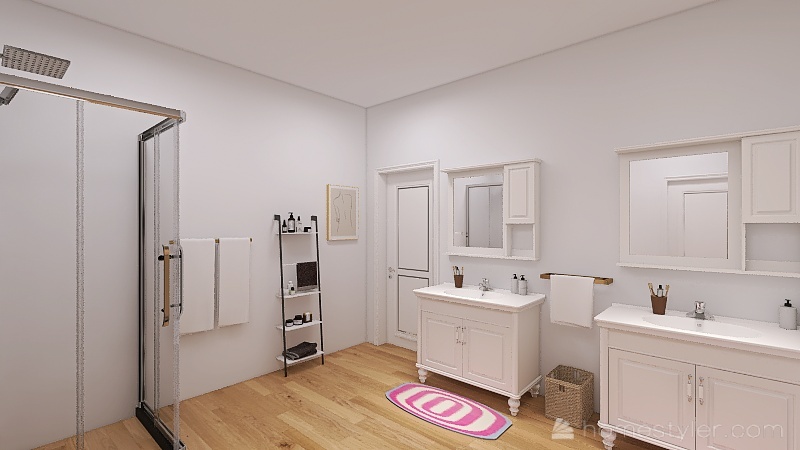 Bohemian Style Family Home 3d design renderings