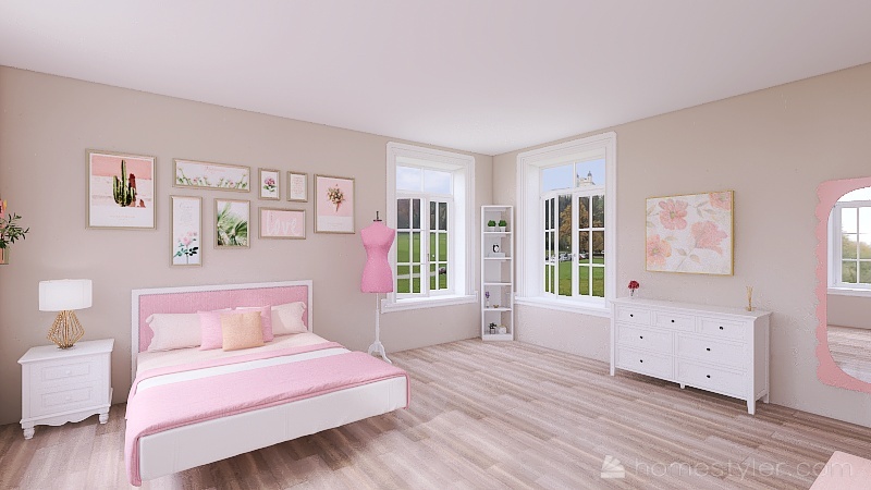 Bohemian Style Family Home 3d design renderings