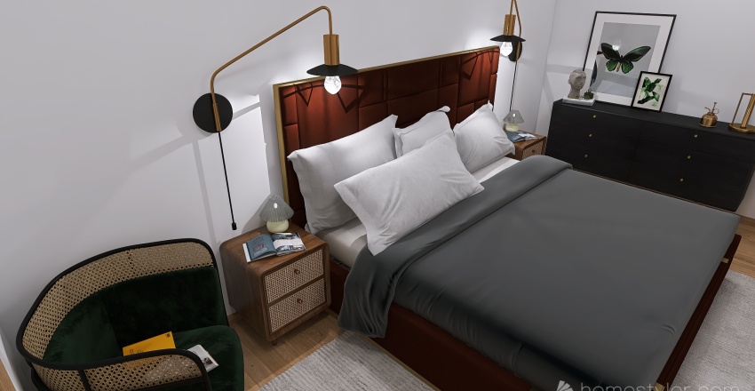Italian Bedroom 3d design renderings