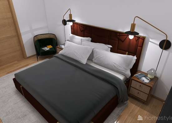 Italian Bedroom  Design Rendering
