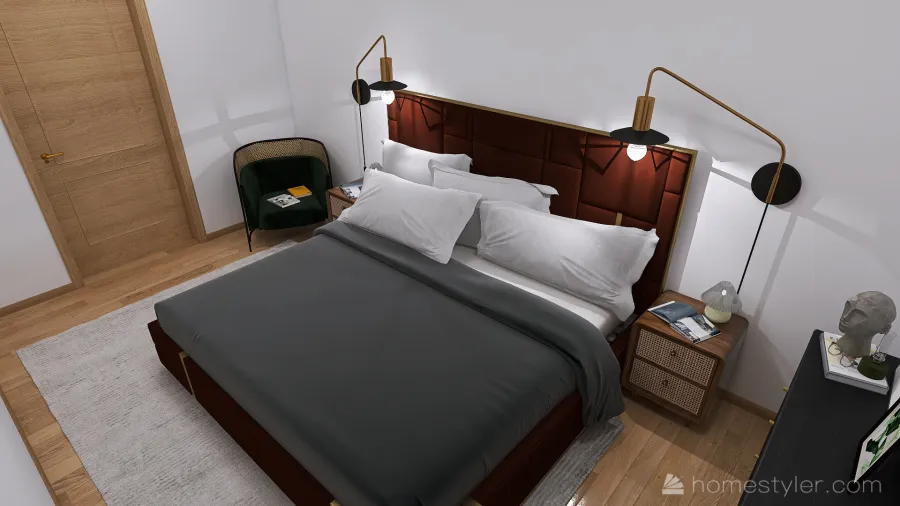 Italian Bedroom 3d design renderings