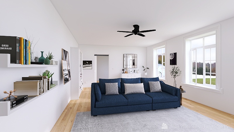 Bohemian Style Family Home 3d design renderings