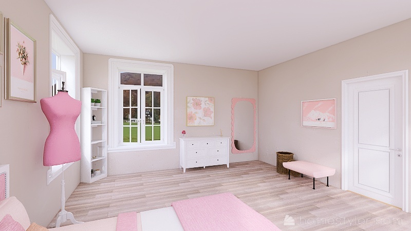 Bohemian Style Family Home 3d design renderings