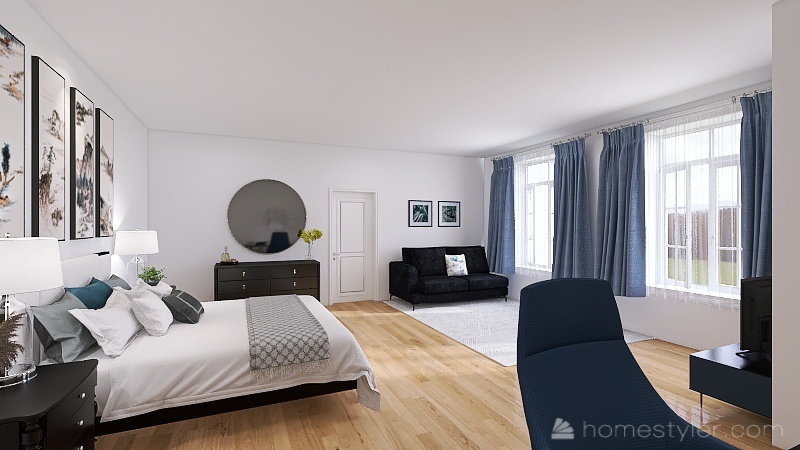 Bohemian Style Family Home 3d design renderings