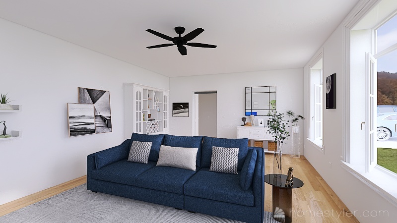 Bohemian Style Family Home 3d design renderings
