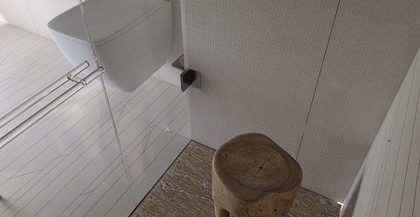 Bathroom under the roof 3d design renderings