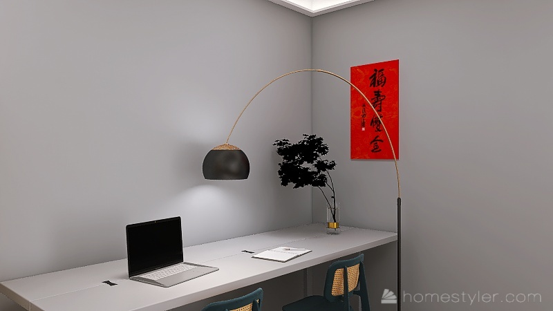 Campus room for two students 3d design renderings