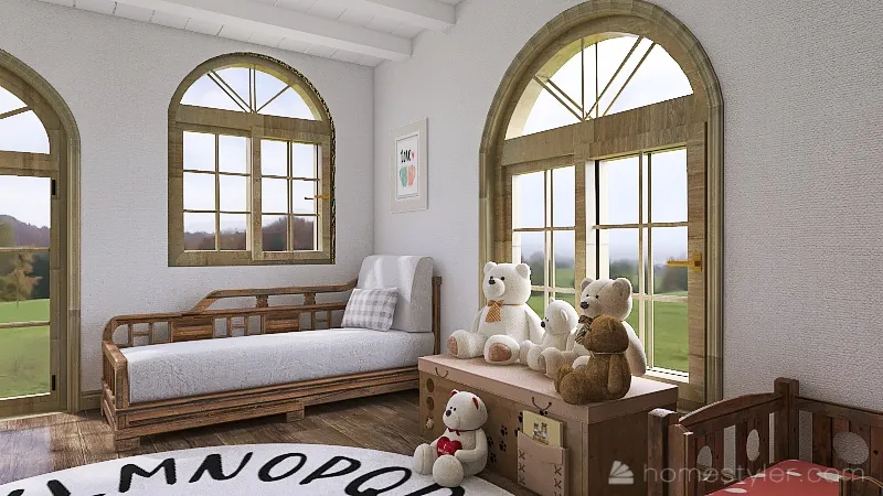 baby's bedroom 3d design renderings