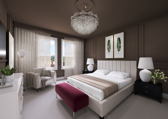 Moody Master Bedroom Design Rendering