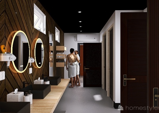 Lumen Bath House Storage Design Design Rendering