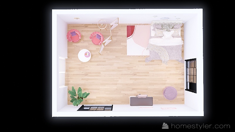 Pink Bedroom 3d design picture 39.24