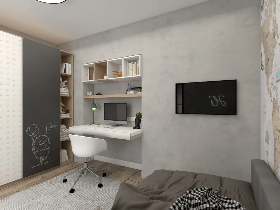 interior design studio 40m2 3d design renderings