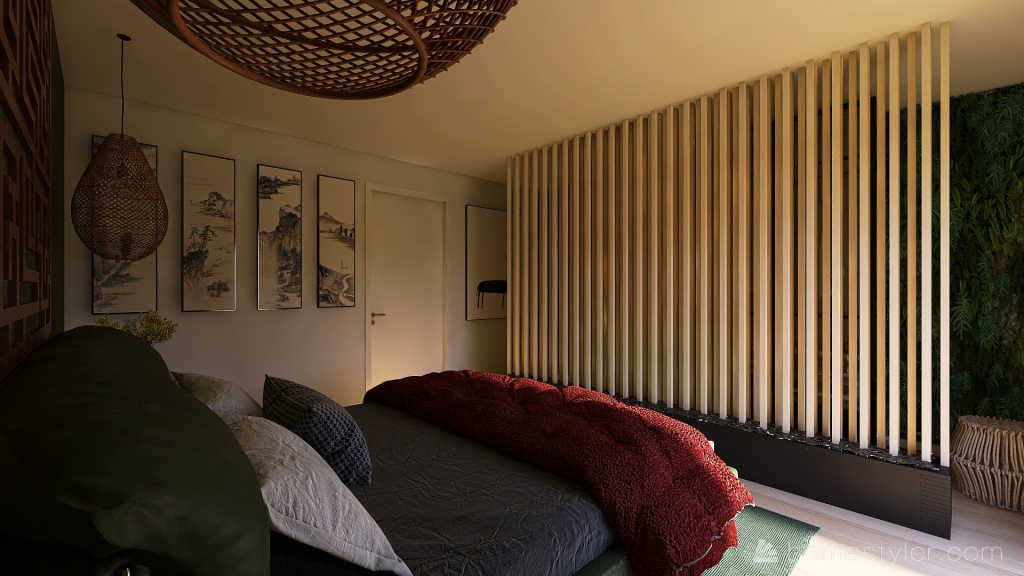 Private bedroom 3d design renderings