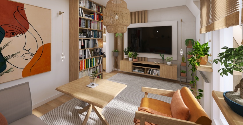#Two-room apartment 3d design renderings