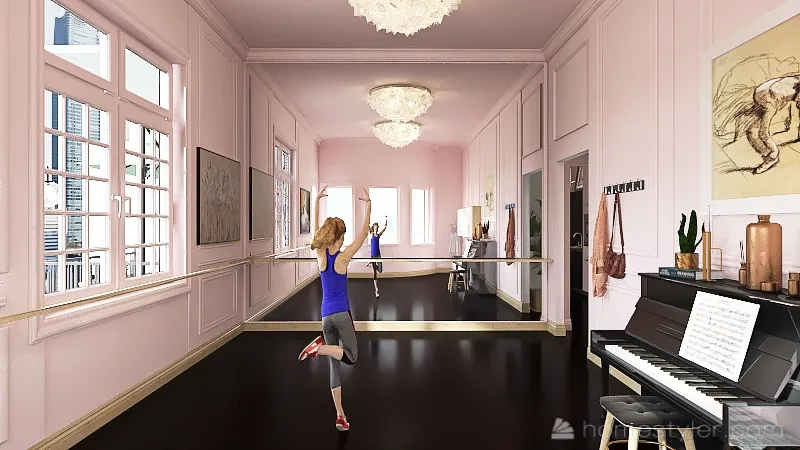 Ballet hall 3d design renderings