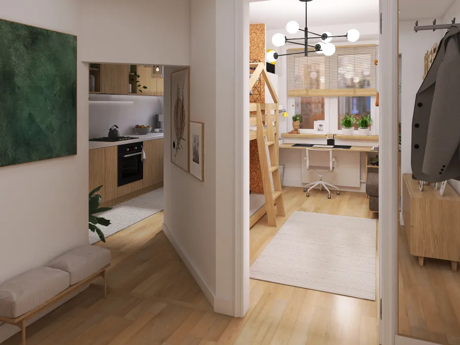 #Two-roomApartment 3d design renderings