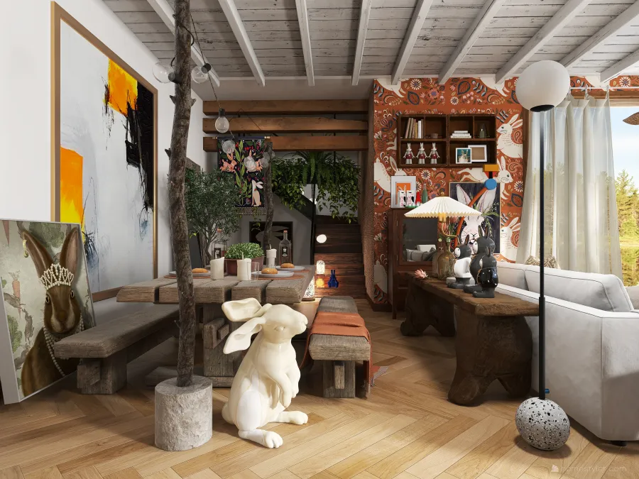 Rustic Hello Easter Model Collection - Demo Design 3d design renderings