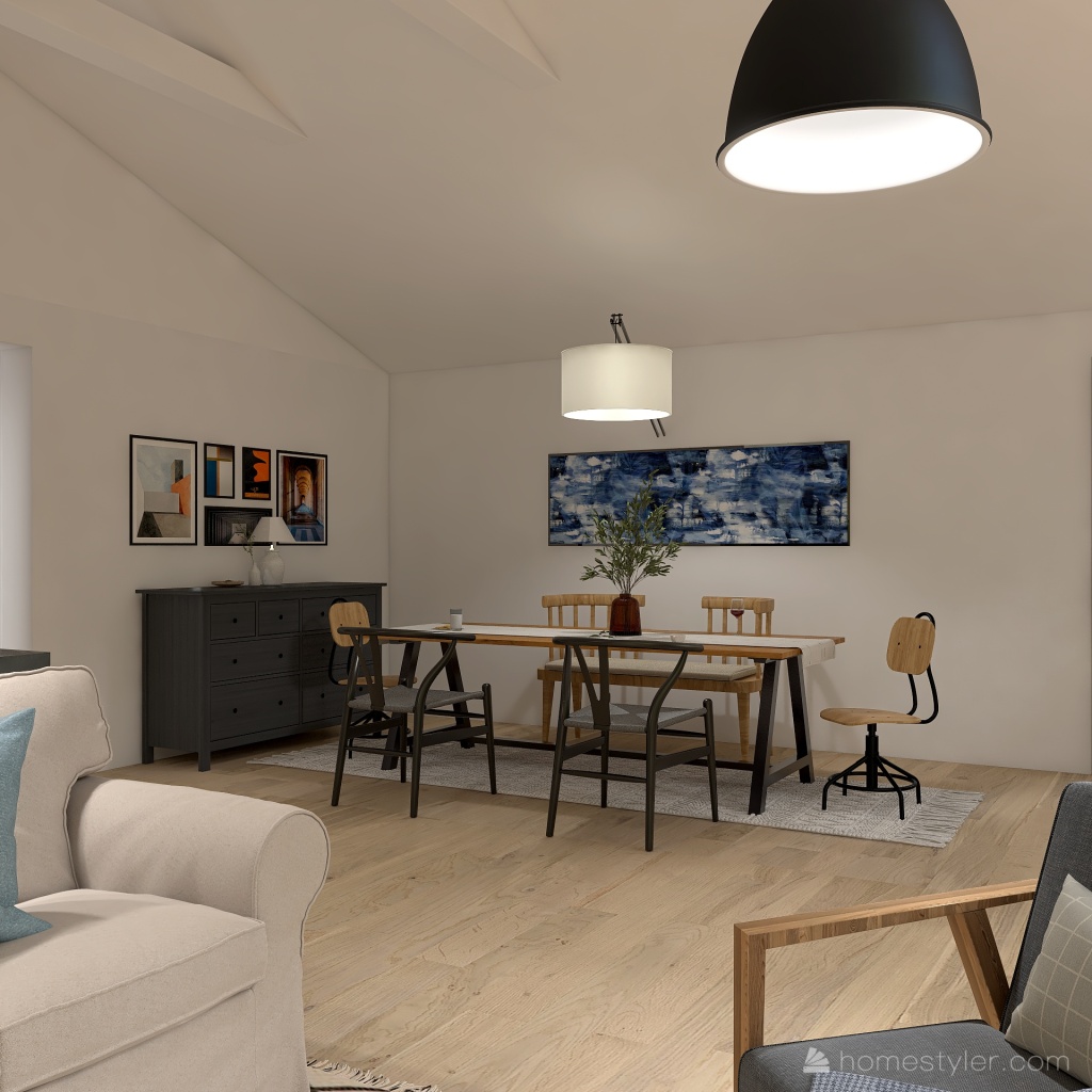 Modernhouse living and dining room 3d design renderings