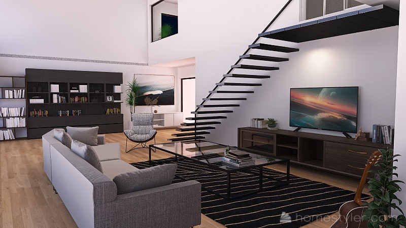 paris apartment 3d design renderings