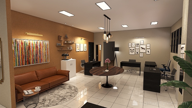 Sala do Marketing 3d design renderings